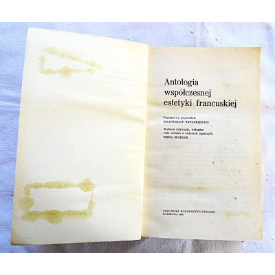 Pr.zb. ANTOLOGIA WSPÓŁCZESNEJ ESTETYKI FRANCUSKIEJ
