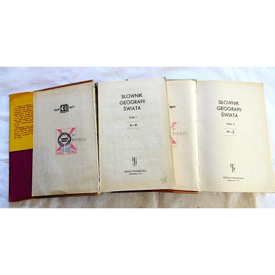 Pr.zb. SŁOWNIK GEOGRAFII ŚWIATA  Tom I,II  1947-1977