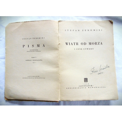 Żeromski S. WIATR OD MORZA i inne utwory