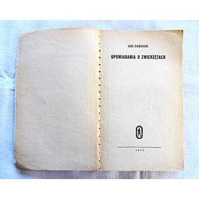 Żabiński J.  OPOWIADANIA O ZWIERZĘTACH