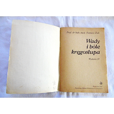 Żuk T. WADY I  BÓLE  KRĘGOSŁUPA 291/8
