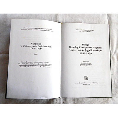 Pr.zb.GEOGRAFIA W UNIWERSYTECIE JAGIELLOŃSKIM 1849-1999