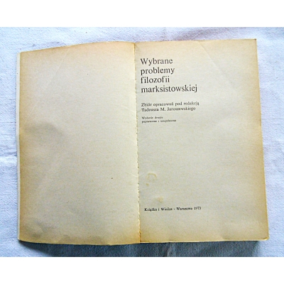 Pr.zb. WYBRANE PROBLEMY FILOZOFII MARKSISTOWSKIEJ  Zbiór opracowań