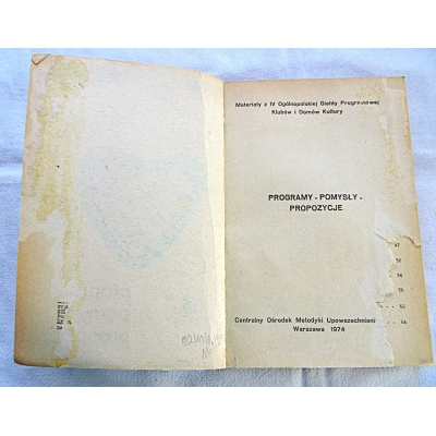 Pr.zb. PROGRAMY - POMYSŁY - PROPOZYCJE