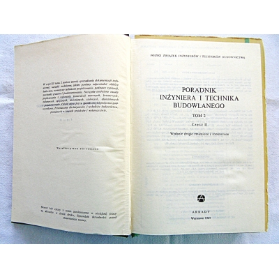 Pr.zb. PORADNIK INŻYNIERA I TECHNIKA BUDOWLANEGO  Tom 2-Część II  149/11