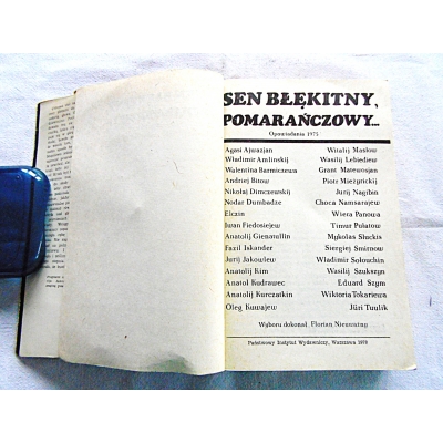 Pr.zb. SEN BŁĘKITNY, POMARAŃCZOWY...  Opowiadania 1975