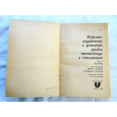 Pr.zb. WYBRANE ZAGADNIENIA z GRAMATYKI JĘZYKA  NIEMIECKIEGO z  ....