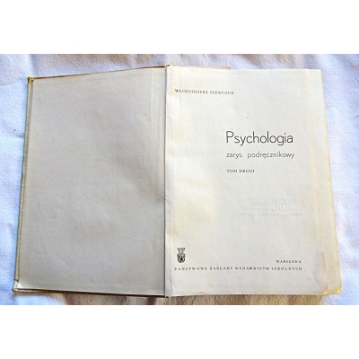 Szewczuk W. PSYCHOLOGIA  Tom II  zarys podręcznikowy