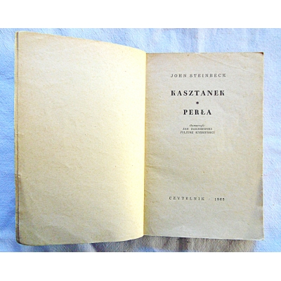 Steinbeck J. KASZTANEK * PERŁA  206/9