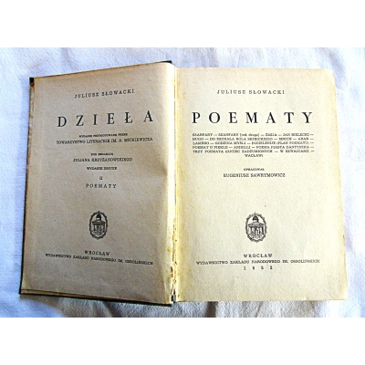 Słowacki J. DZIEŁA  Tom II  POEMATY