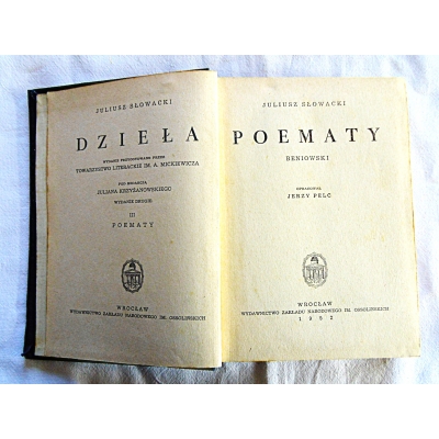 Słowacki J. DZIEŁA  Tom III  POEMATY  Beniowski
