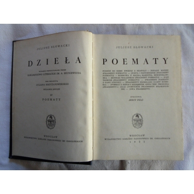 Słowacki J. DZIEŁA  Tom IV  POEMATY