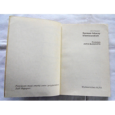 Rapoport J. SPRAWA LEKARZY KREMLOWSKICH 193/8