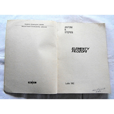 Stępień A.B. ELEMENTY FILOZOFII