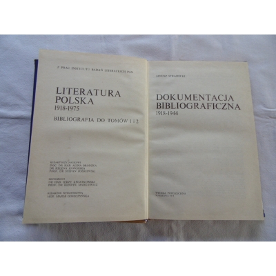 Stradecki J. DOKUMENTACJA BIBLIOGRAFICZNA 1918 - 1944