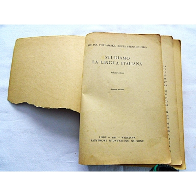 Popławska H. STUDIAMO LA LINGUA ITALIANA Volume primo