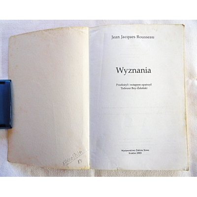 Rousseau J.J.  WYZNANIA  124/10