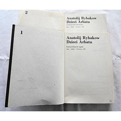 Rybakow A. DZIECI ARBATU Tom 1,2  116/13