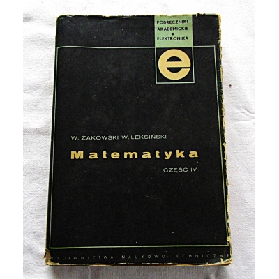 Żakowski W. MATEMTYKA  Część IV  27/9
