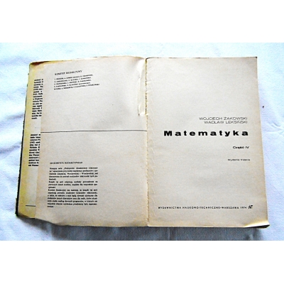 Żakowski W. MATEMTYKA  Część IV  27/9