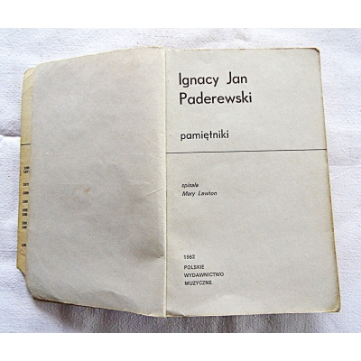 Paderewski I.J. PAMIĘTNIKI  206/9