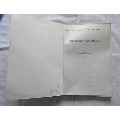 Pr.zb. SOCJOLOGIA WYCHOWANIA V  26/11