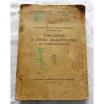 Pr.zb. ĆWICZENIA Z CHEMII ANALITYCZNEJ  dla studentów biologii