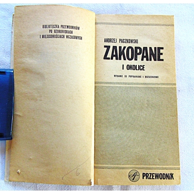 Paczkowski A. ZAKOPANE I OKOLICE Przewodnik  209/16