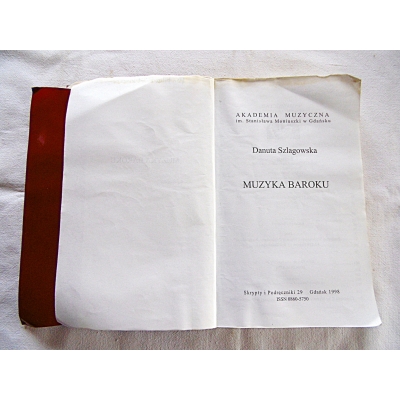 Szlagowska D. MUZYKA BAROKU