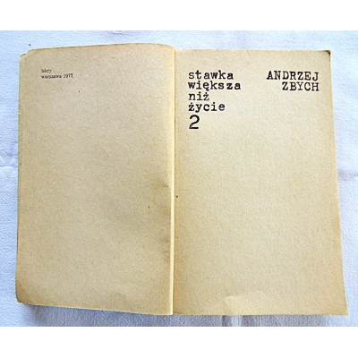 Zbych A. STAWKA WIĘKSZA NIŻ ŻYCIE  Tom I,II  163/8