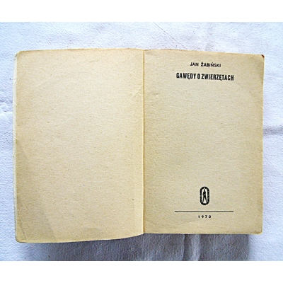 Zabiński J. GAWĘDY O ZWIERZĘTACH  281/7
