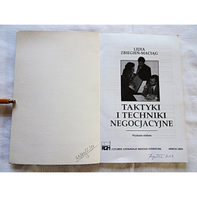 Zbiegień-Maciąg L.  TAKTYKI I TECHNIKI NEGOCJACYJNE