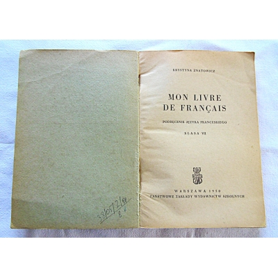 Znatowicz K. MON LIVRE DE FRANC'AIS  Podręcznik języka francuskiego