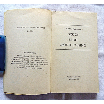 Wańkowicz M. SZKICE SPOD MONTE CASSINO  31/9