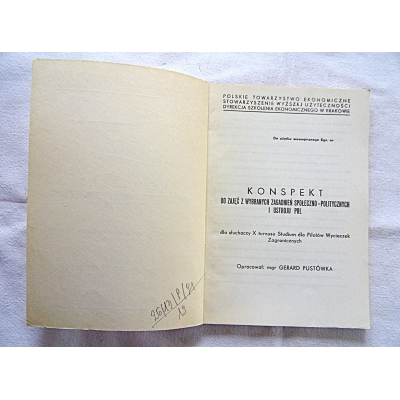 Pustówka G. KONSPEKT DO ZAJĘĆ Z WYBRANYCH ZAGADNIEŃ SPOŁECZNO-....