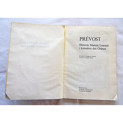 PREVOST HISTORIA MANON LESCAUT I KAWALERA DES GRIEUX 181/14 Wyd I