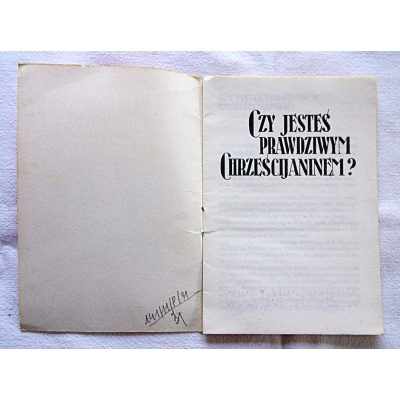 Palau L. CZY JESTEŚ PRAWDZIWYM CHRZEŚCIJANINEM?