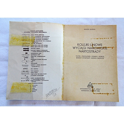 Baran M. KOLEJE LINOWE WYCIĄGI NARCIARSKIE NARTOSTRADY Tatry...