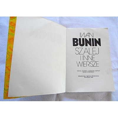 Bunin I. SZALEJ I INNE WIERSZE  206/9