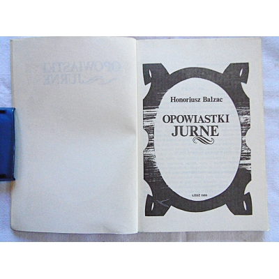 Balzac H. OPOWIASTKI JURNE  60/9