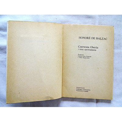 Balzac H. CZERWONA OBERŻA  206/9