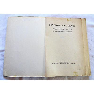 Pr.zb. PSYCHOLOGIA PRACY  Wybrane zagadnienia  92/11