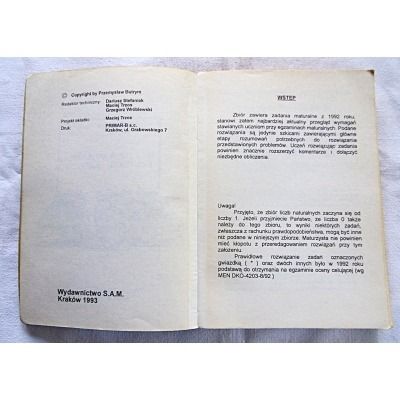 Butrym P. ZBIÓR ZADAŃ MATURALNYCH Z MATEMTYKI -MATURA '92
