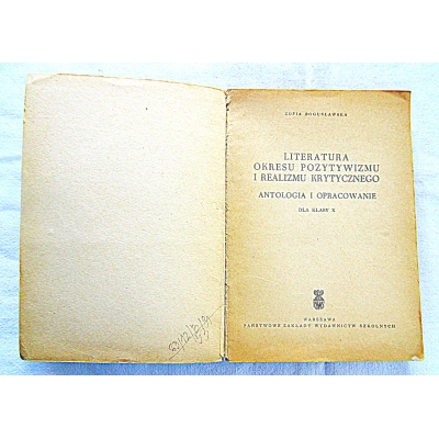 Bogusławska Z. LITERATURA OKRESU POZYTYWIZMU i REALIZMU KRYTYCZNEGO
