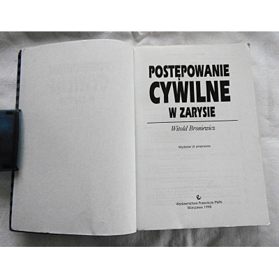 Broniewicz W. POSTĘPOWANIE CYWILNE W ZARYSIE  803/03
