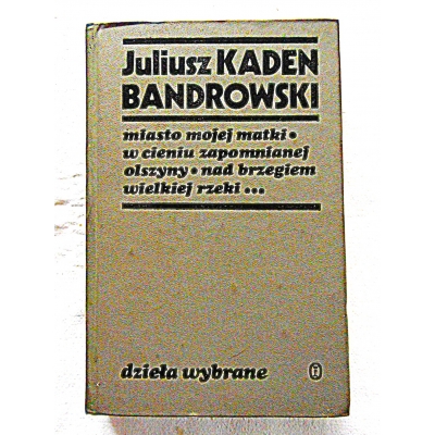 Kaden-Bandrowski J.  MIASTO MOJEJ MATKI; W CIENIU ZAPOMNIANEJ OLSZYNY ...20/9