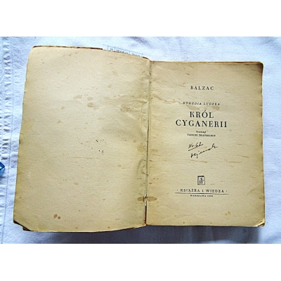 Balzac h. KRÓL CYGANERII  267/8