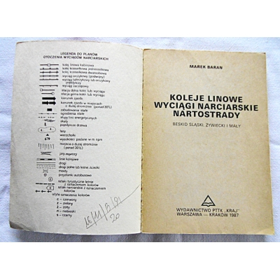 Baran M. KOLEJE LINOWE WYCIĄGI NARCIARSKIE NARTOSTRADY Beskid Śłąski, ...