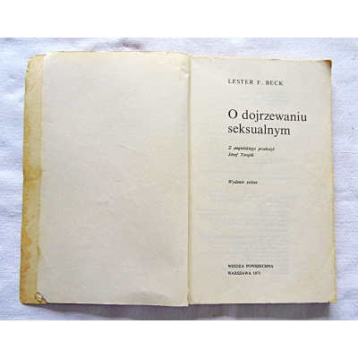 Beck L.F. O DOJRZEWANIU SEKSUALNYM   63/12