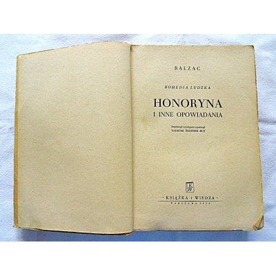 Balzac  HONORYNA  i inne opowiadania 166/12